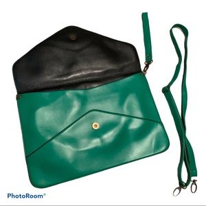 Kelly Green Vintage Handbag Clutch/Wristlet/Long